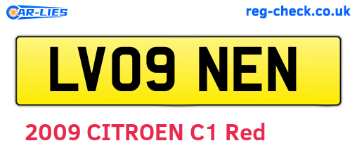 LV09NEN are the vehicle registration plates.