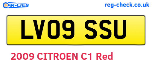 LV09SSU are the vehicle registration plates.