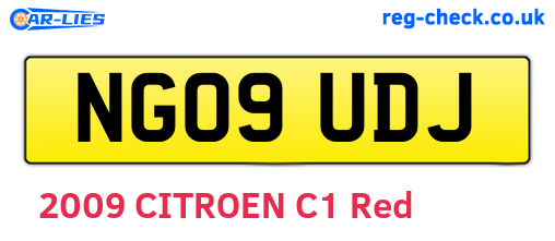 NG09UDJ are the vehicle registration plates.
