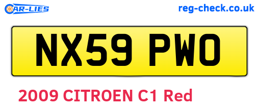 NX59PWO are the vehicle registration plates.