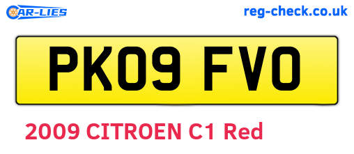 PK09FVO are the vehicle registration plates.