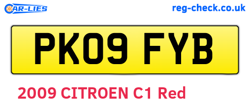 PK09FYB are the vehicle registration plates.