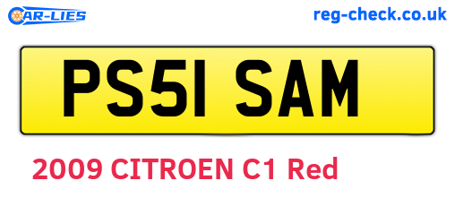 PS51SAM are the vehicle registration plates.