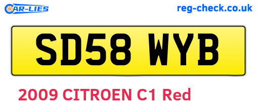 SD58WYB are the vehicle registration plates.