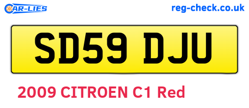 SD59DJU are the vehicle registration plates.