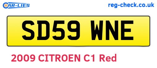 SD59WNE are the vehicle registration plates.