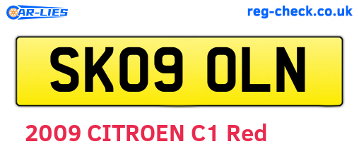 SK09OLN are the vehicle registration plates.