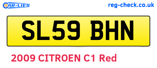 SL59BHN are the vehicle registration plates.