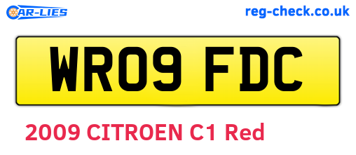WR09FDC are the vehicle registration plates.