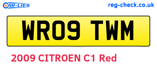 WR09TWM are the vehicle registration plates.