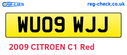WU09WJJ are the vehicle registration plates.