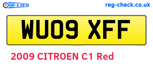 WU09XFF are the vehicle registration plates.