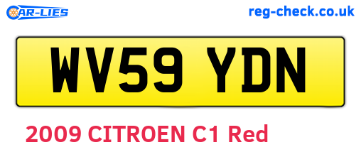 WV59YDN are the vehicle registration plates.