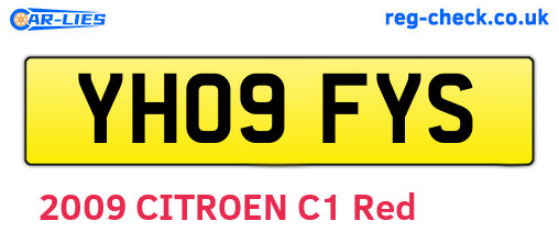 YH09FYS are the vehicle registration plates.