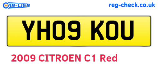 YH09KOU are the vehicle registration plates.
