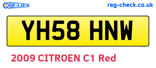 YH58HNW are the vehicle registration plates.