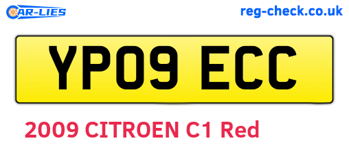 YP09ECC are the vehicle registration plates.