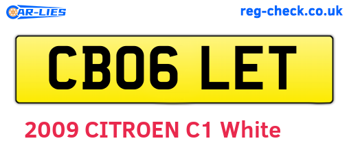 CB06LET are the vehicle registration plates.
