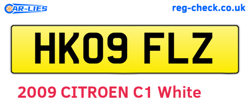 HK09FLZ are the vehicle registration plates.