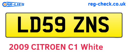LD59ZNS are the vehicle registration plates.
