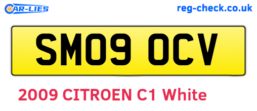 SM09OCV are the vehicle registration plates.