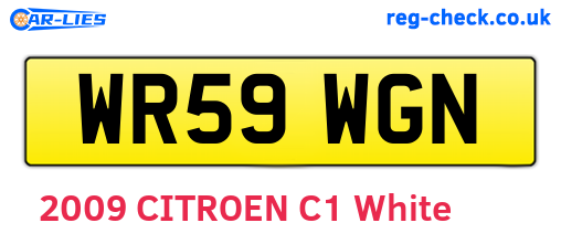 WR59WGN are the vehicle registration plates.