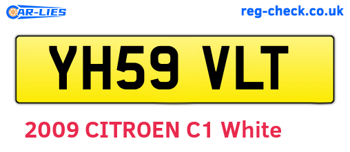 YH59VLT are the vehicle registration plates.