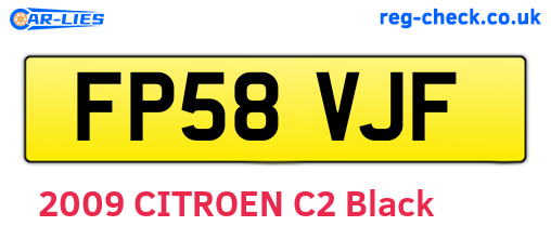 FP58VJF are the vehicle registration plates.
