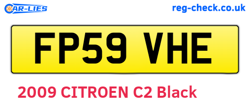 FP59VHE are the vehicle registration plates.