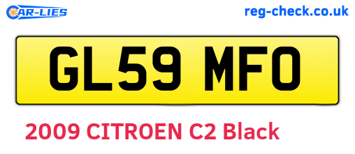 GL59MFO are the vehicle registration plates.