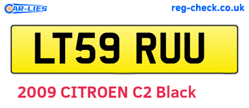 LT59RUU are the vehicle registration plates.