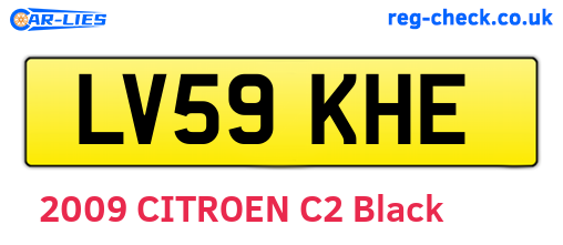 LV59KHE are the vehicle registration plates.