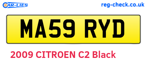 MA59RYD are the vehicle registration plates.