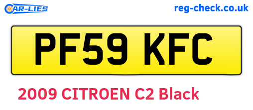PF59KFC are the vehicle registration plates.