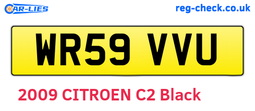 WR59VVU are the vehicle registration plates.