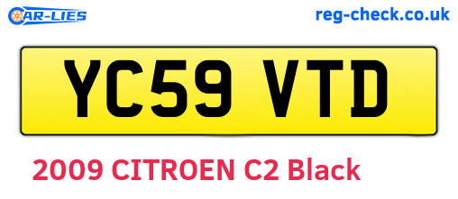YC59VTD are the vehicle registration plates.
