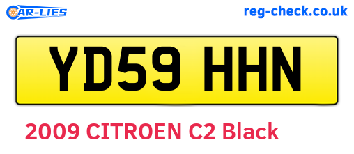 YD59HHN are the vehicle registration plates.
