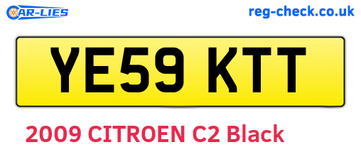 YE59KTT are the vehicle registration plates.