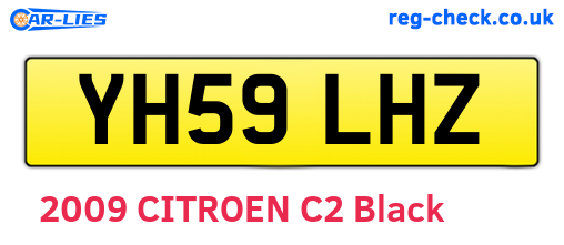 YH59LHZ are the vehicle registration plates.