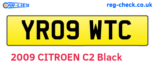 YR09WTC are the vehicle registration plates.