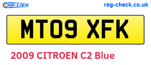 MT09XFK are the vehicle registration plates.