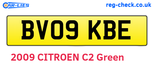 BV09KBE are the vehicle registration plates.