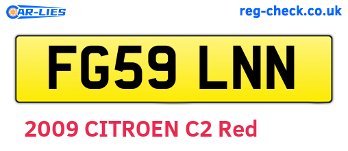 FG59LNN are the vehicle registration plates.