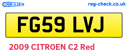 FG59LVJ are the vehicle registration plates.
