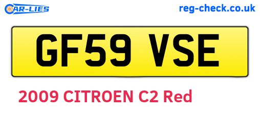 GF59VSE are the vehicle registration plates.
