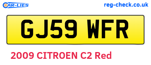 GJ59WFR are the vehicle registration plates.