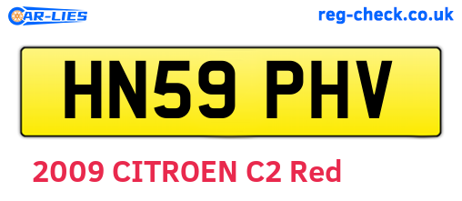 HN59PHV are the vehicle registration plates.