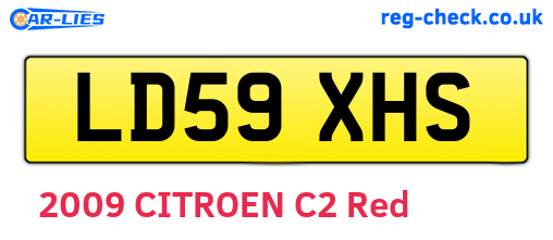 LD59XHS are the vehicle registration plates.