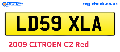 LD59XLA are the vehicle registration plates.