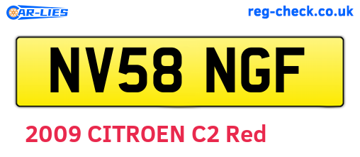 NV58NGF are the vehicle registration plates.